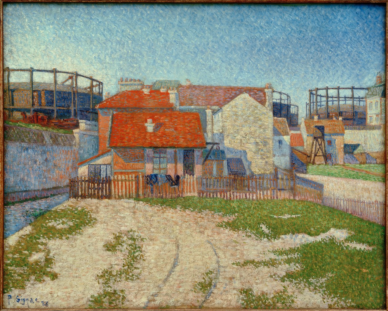 Les gazomètres, Clichy von Paul Signac