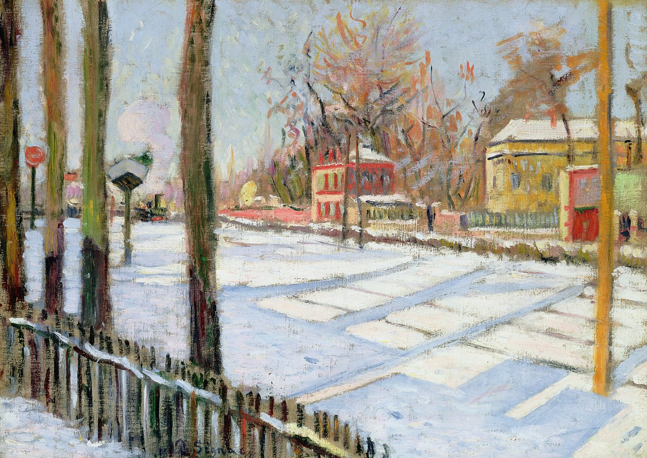 Der Schnee, Bois, 1886 von Paul Signac