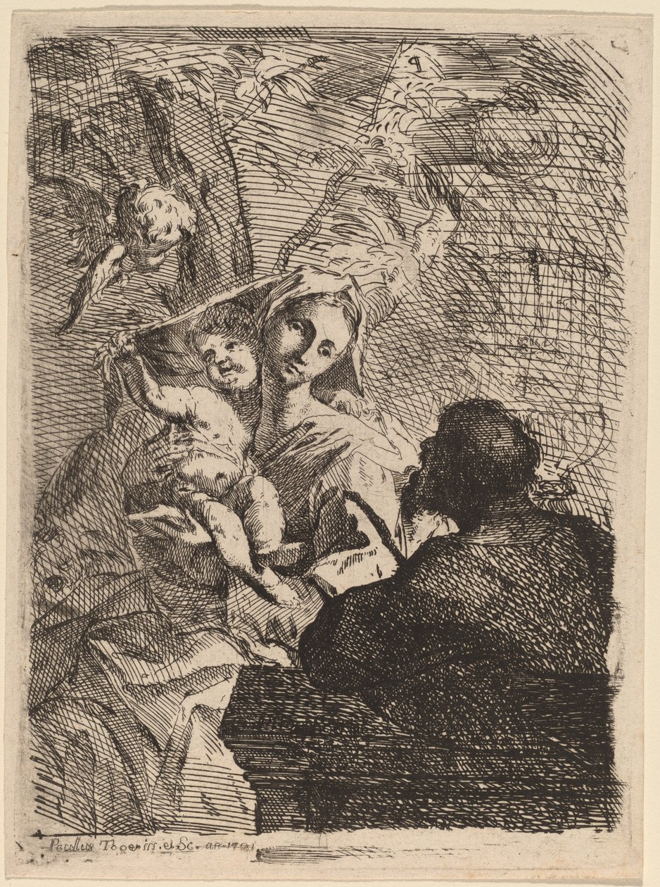 Die Rast auf der Flucht nach Ägypten von Paul Troger