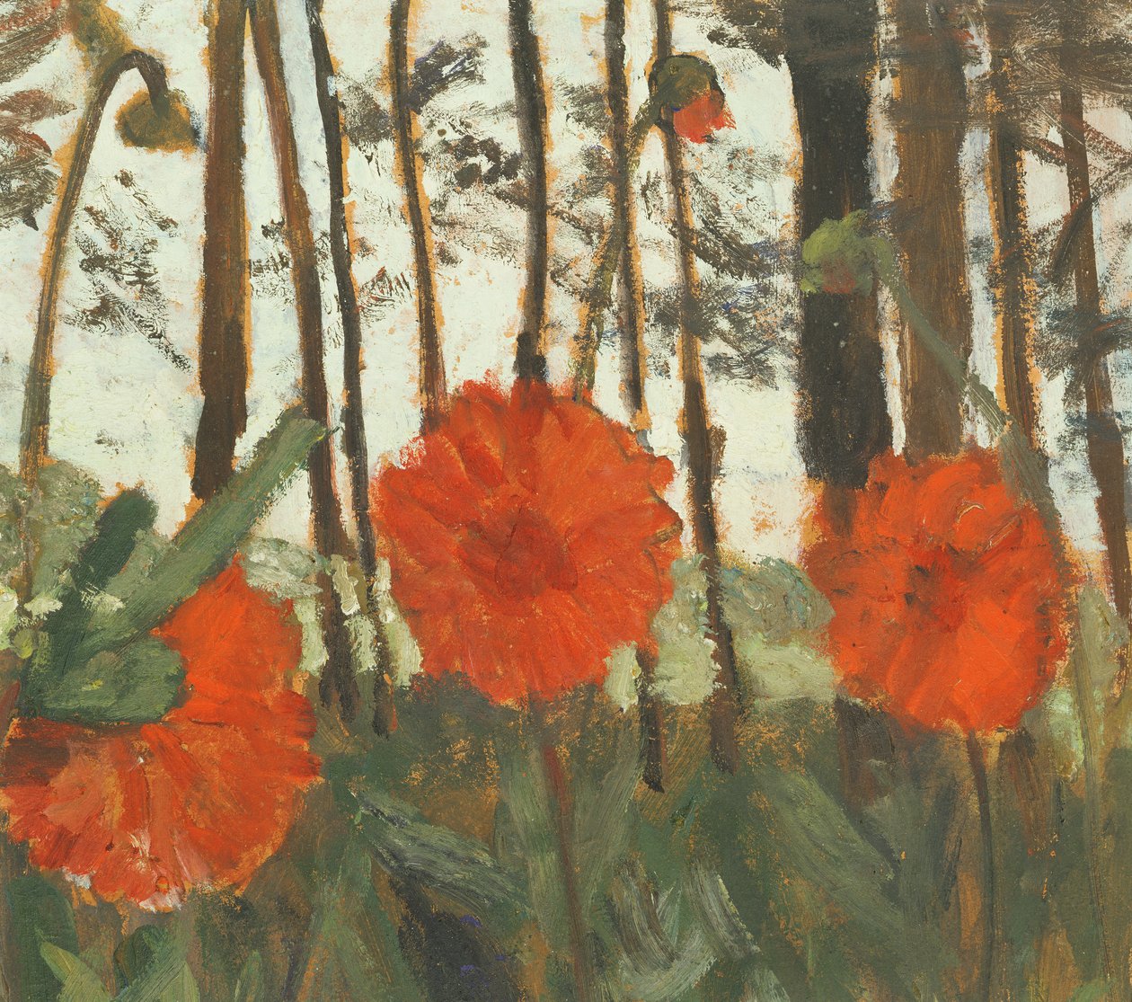 Mohnblumen am Waldrand von Paula Modersohn Becker