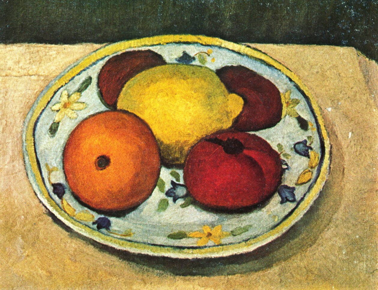 Stillleben mit Zitrone, Apfelsine und Tomate von Paula Modersohn Becker