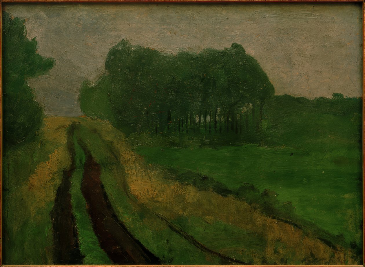 Abendliche Landschaft mit Föhren von Paula Modersohn Becker
