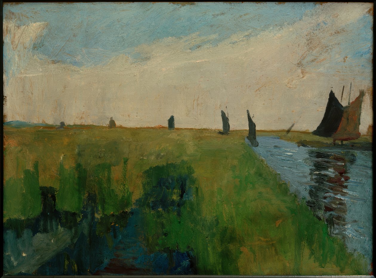 Hamme-Landschaft mit Torfkähnen von Paula Modersohn Becker