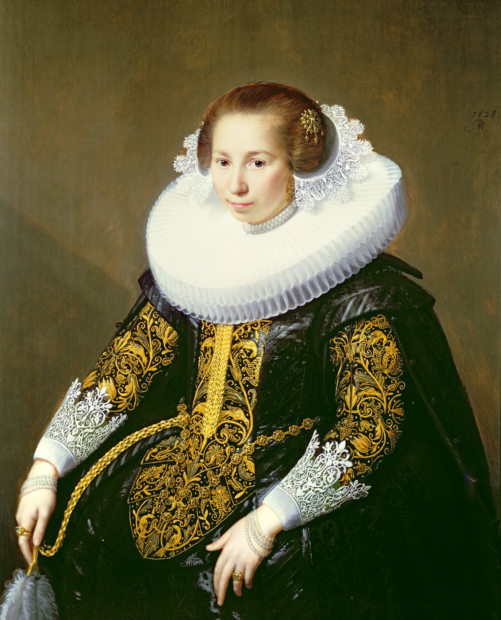 Porträt von Mrs. van Voorst von Paulus Moreelse