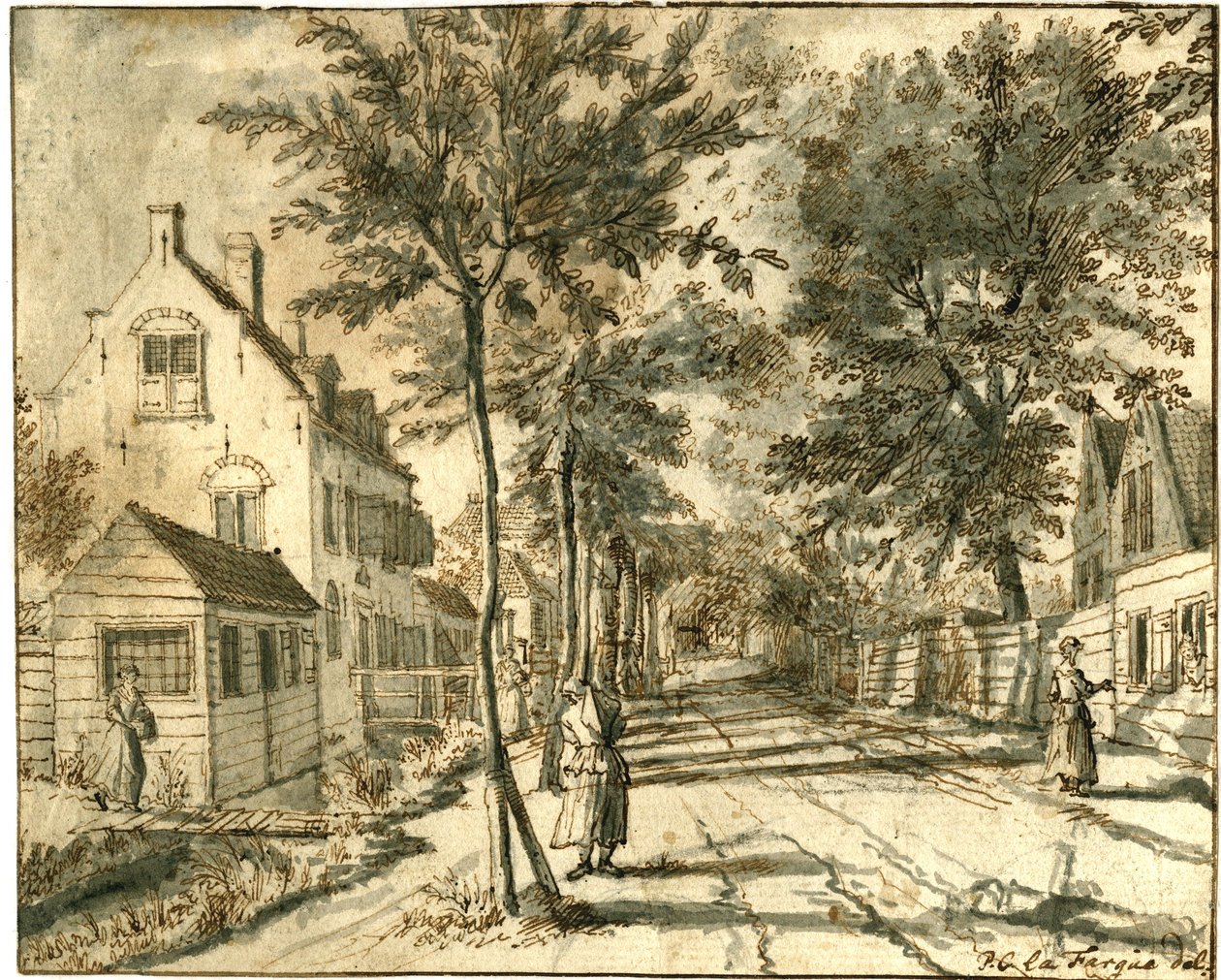Bezuidenhoutseweg in Richtung Herengracht, 1760 von Paulus Constantijn la Fargue