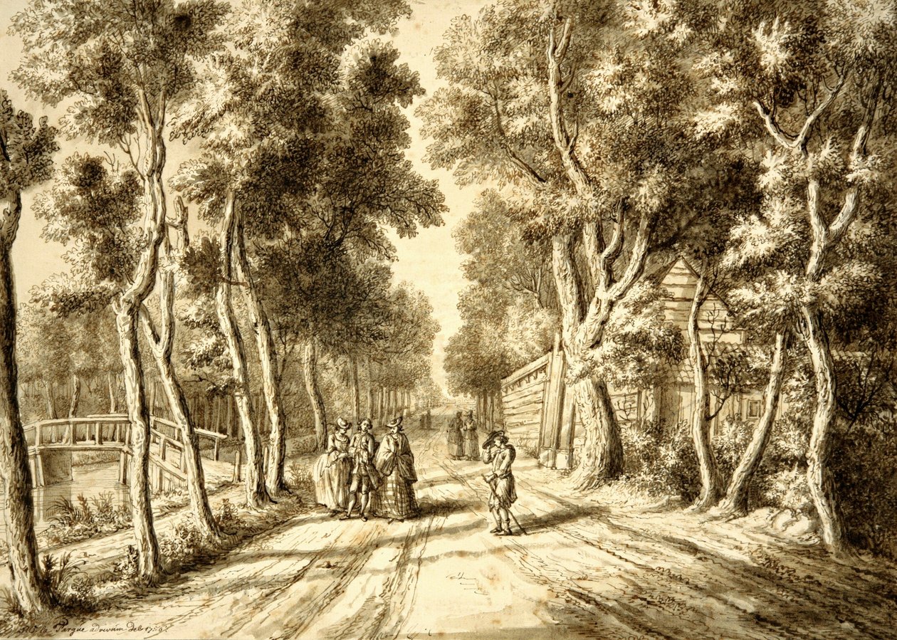 Bezuidenhoutseweg in Richtung Wassenaar, 1756 von Paulus Constantijn la Fargue