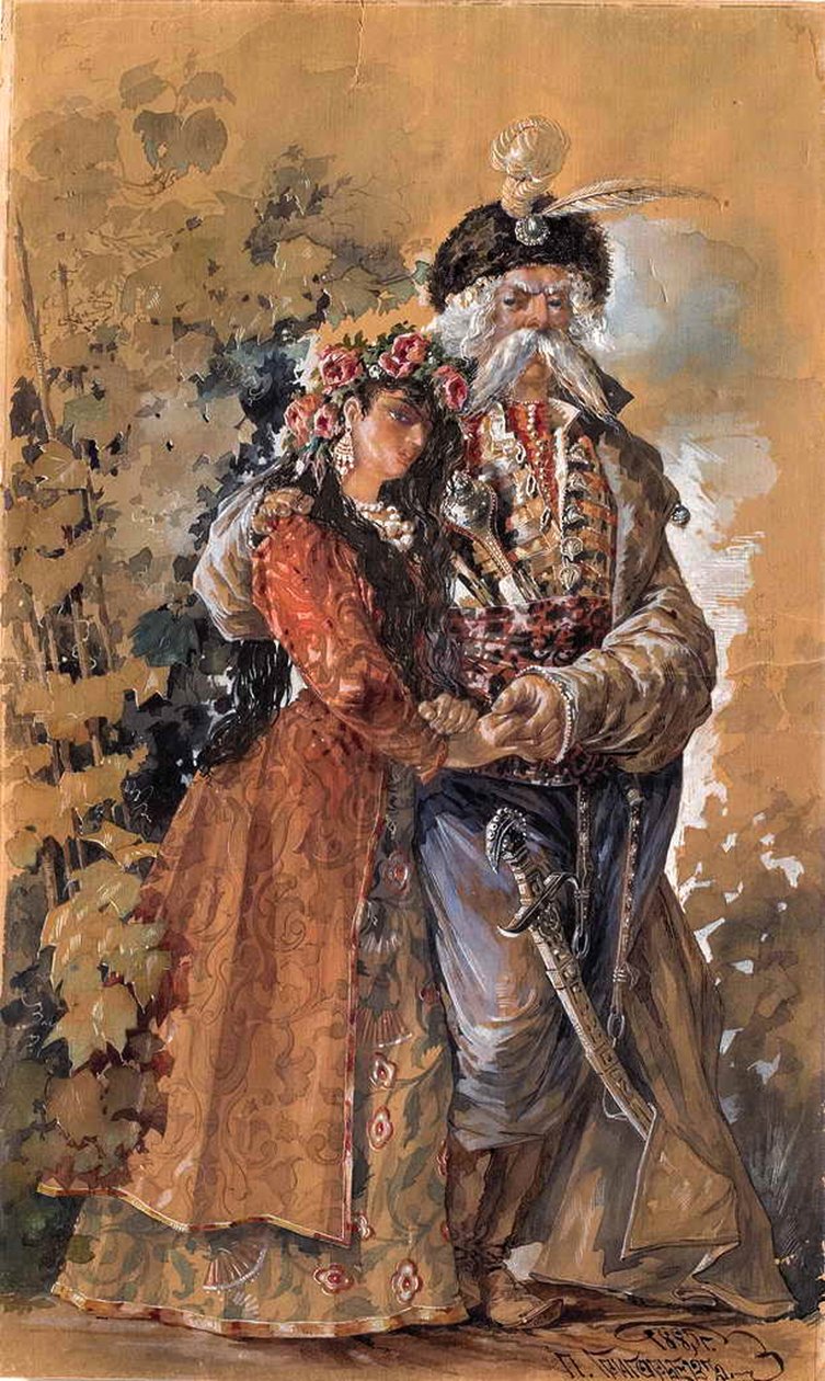 Mazepa mit Maria, 1885 von Pavel Alexeyevich Grigoryev