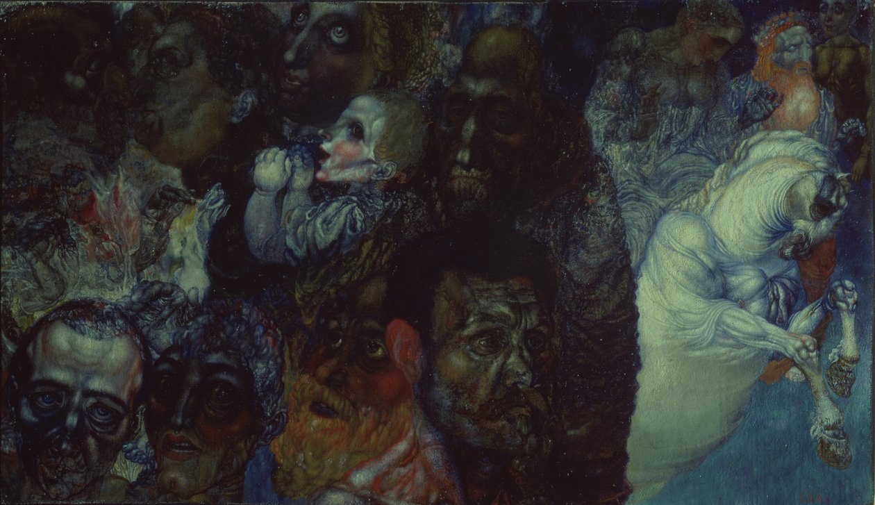 Köpfe, 1910 von Pavel Nikolayevich Filonov