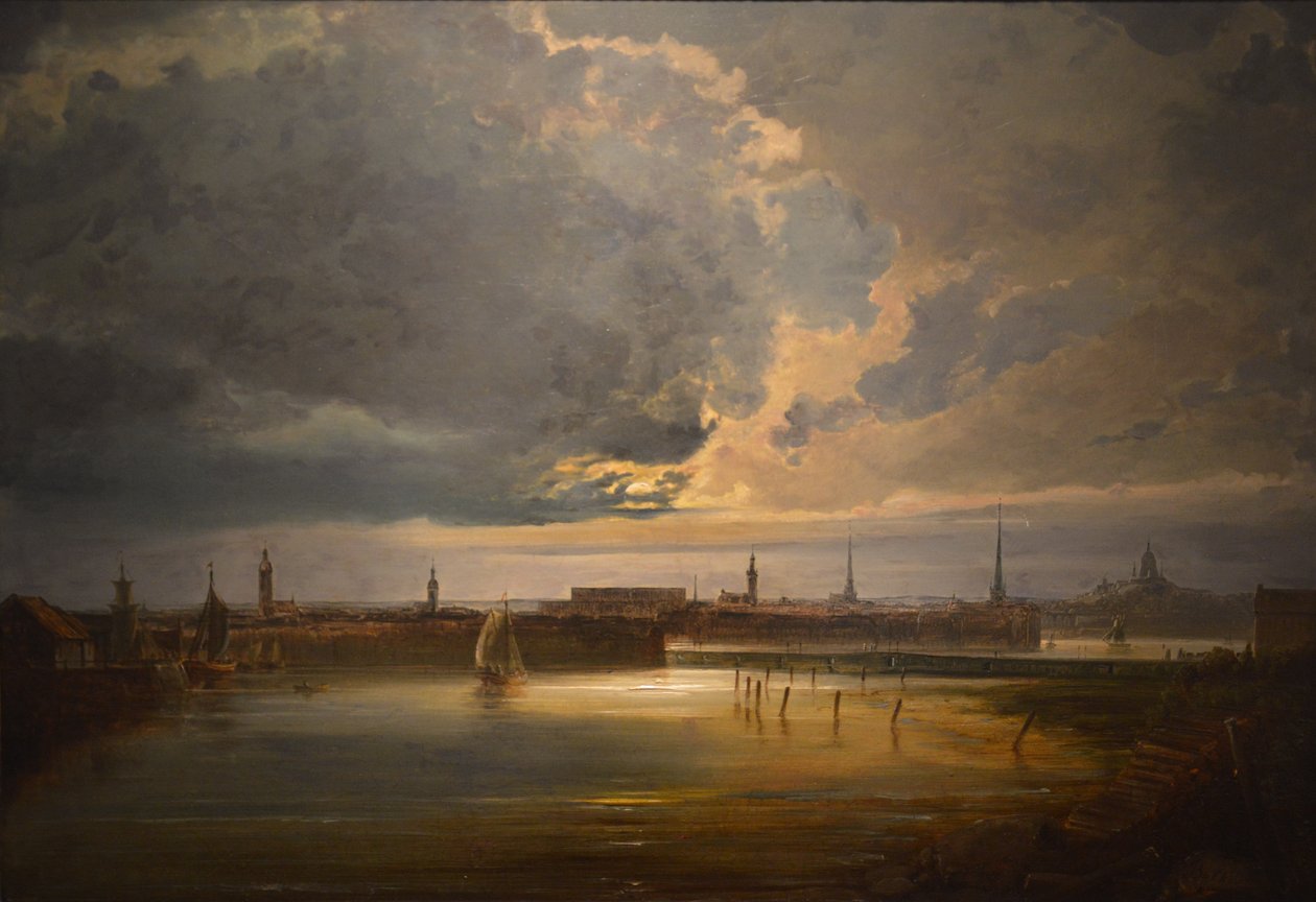 Mondscheinblick auf Stockholm von Peder Balke