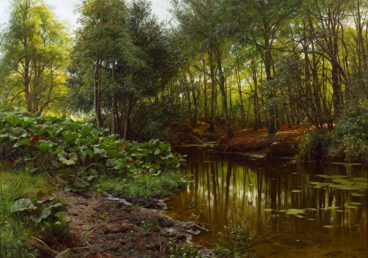 Sommertag am Waldbach von Peder Monsted