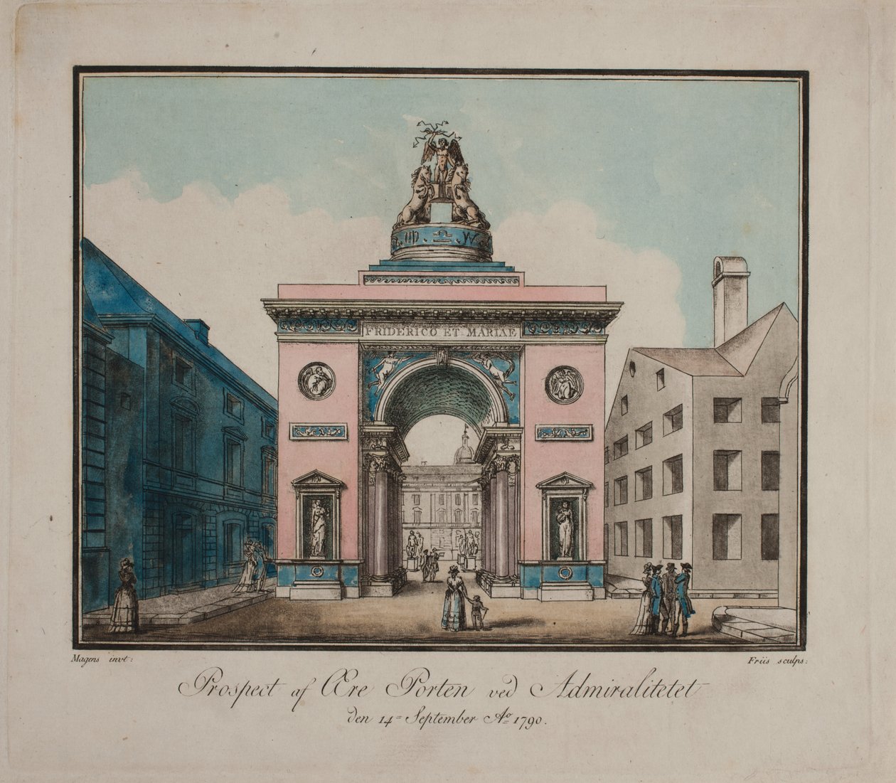"Aussicht auf das Ehrenportal bei der Admiralität" von Peder Friis