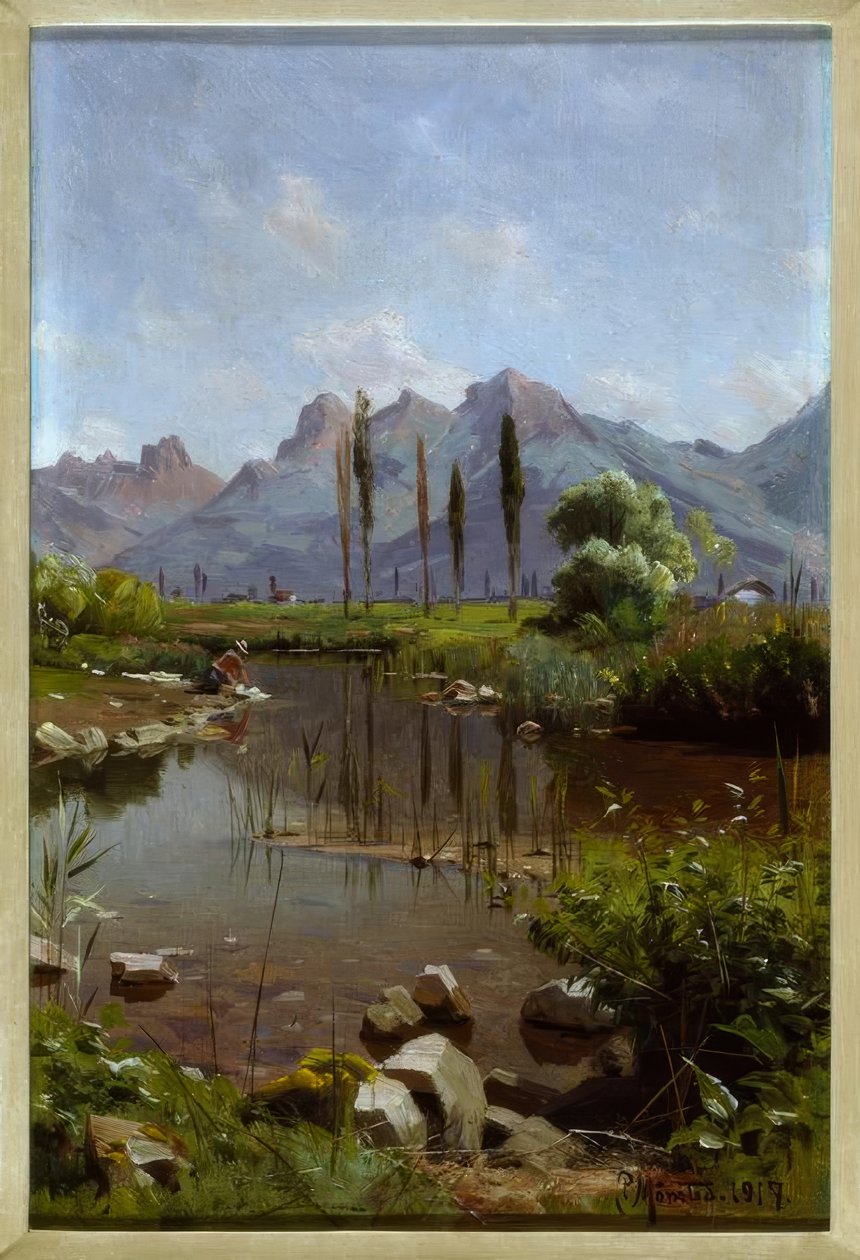 Bachufer am Genfersee von Peder Monsted