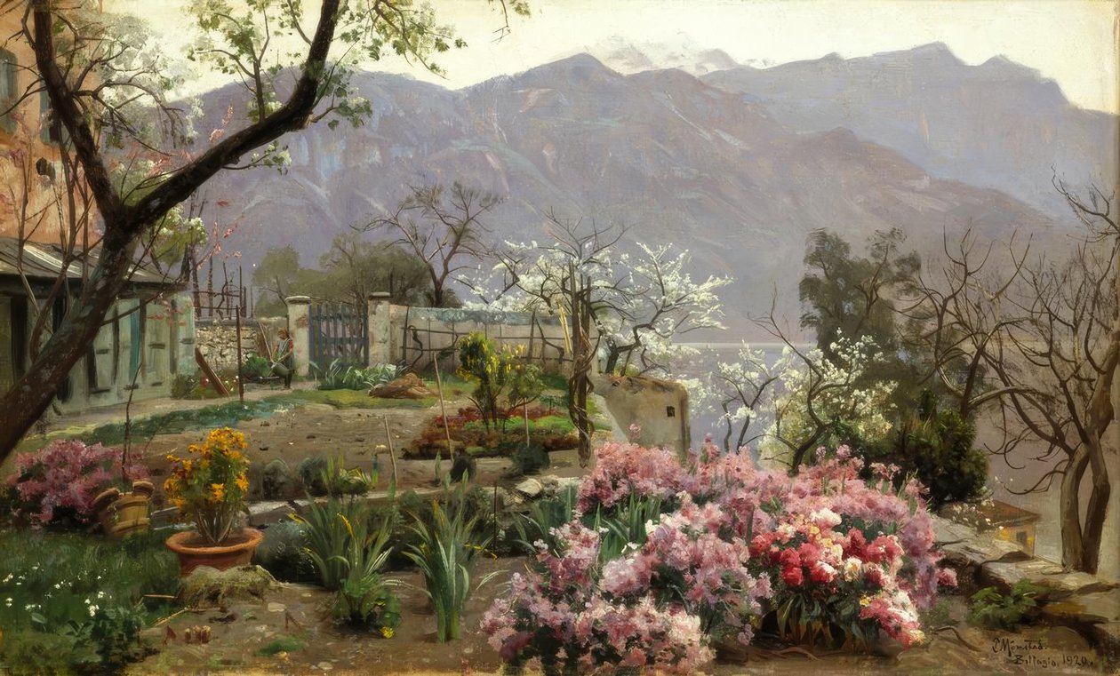 Blumengarten bei Bellagio von Peder Monsted