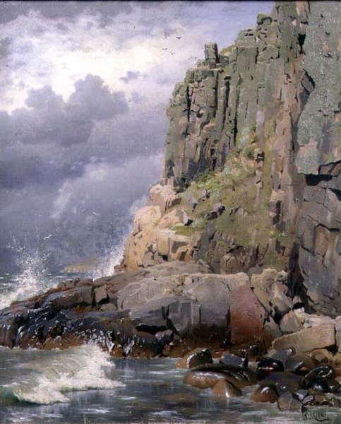 Küstenlandschaft mit Klippen von Peder Monsted