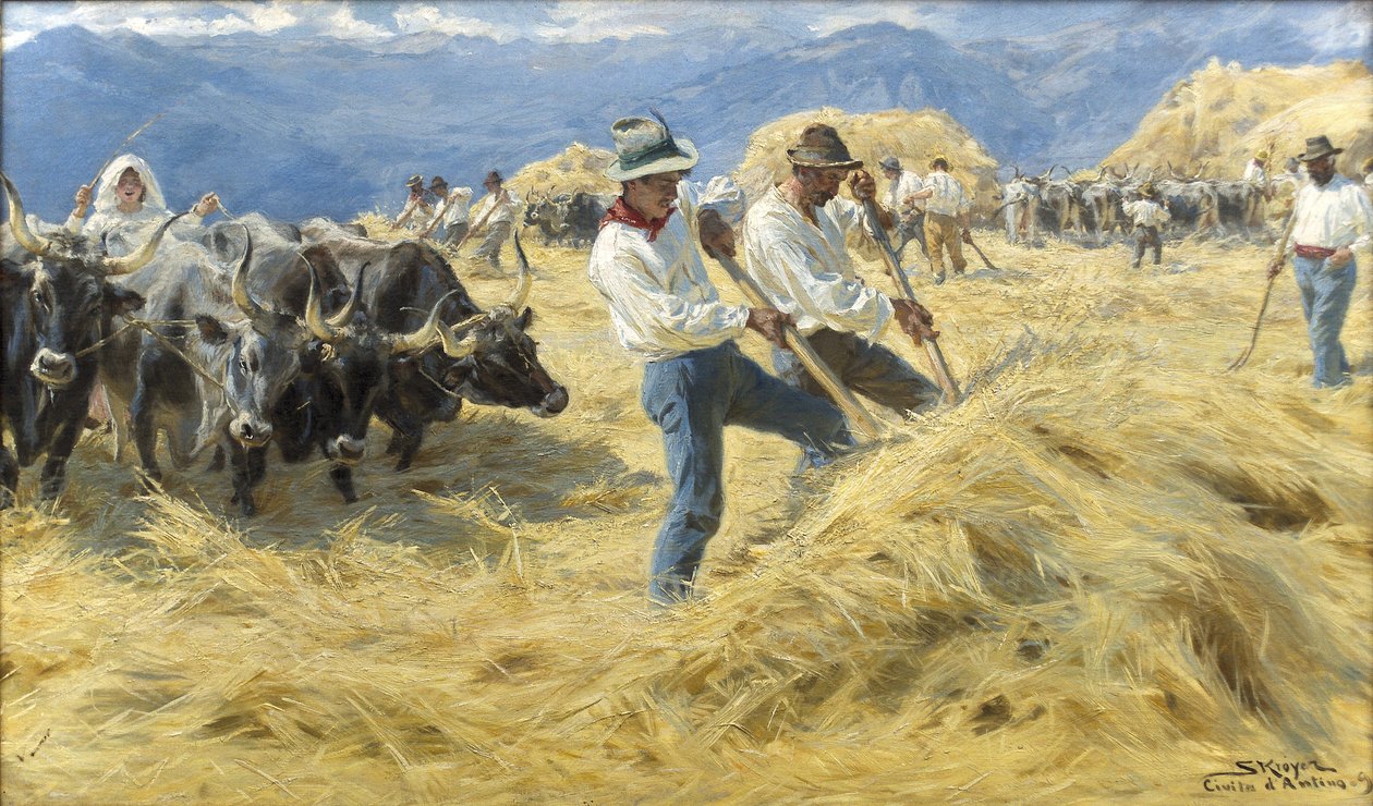 Dreschen in den Abruzzen von Peder Severin Krøyer