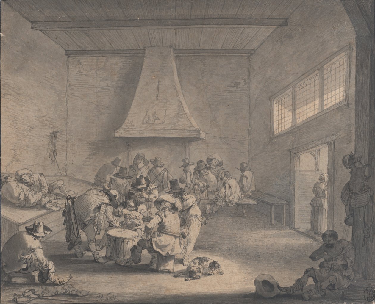 Wachszene, um 1700 von Peeter Bout