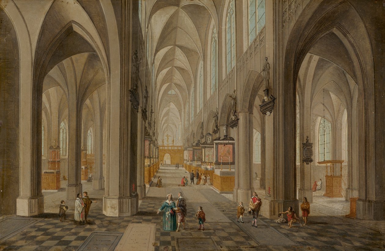 Kathedrale von Antwerpen, ca. 1650-1655 von Peeter Neeffs the Elder