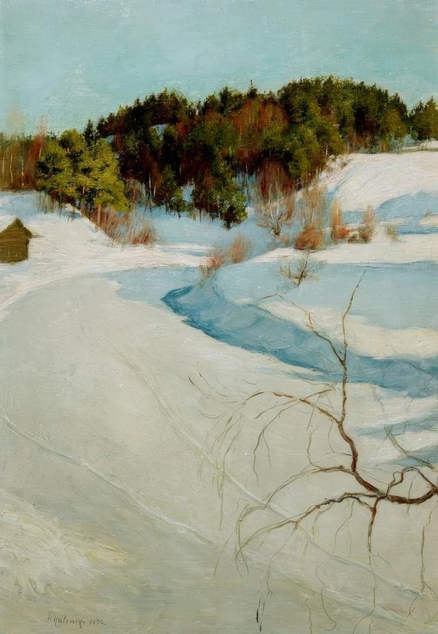 Winterlandschaft bei Myllykyla von Pekka Halonen