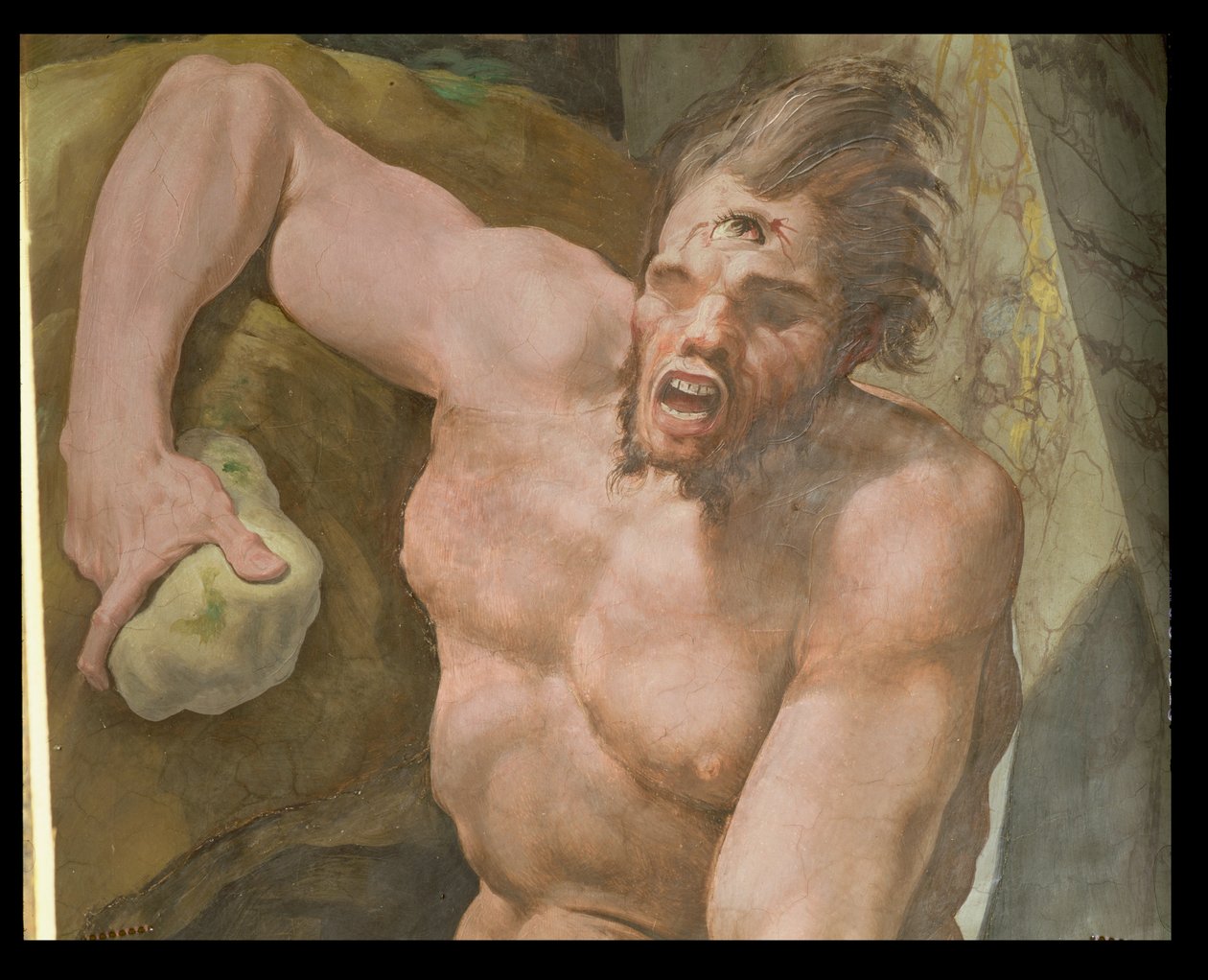 Die Odyssee, Detail von Polythemus, 1554-56 von Pellegrino Tibaldi