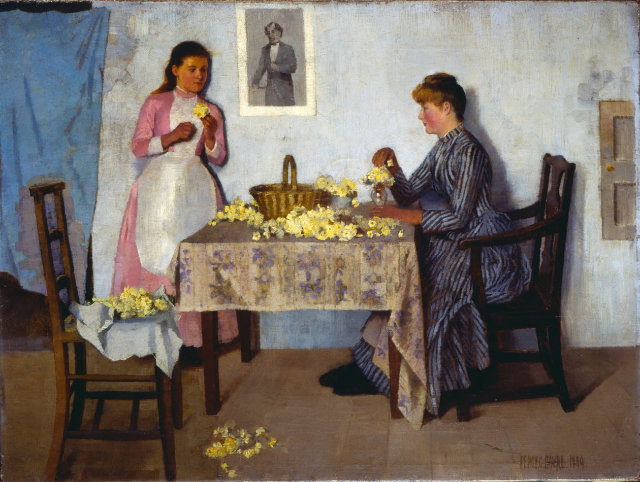 Primeln bündeln, 1889 von Percy Bovill