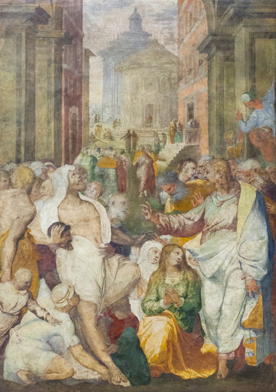 Die Auferweckung des Lazarus von Perino del (1501 47) Vaga