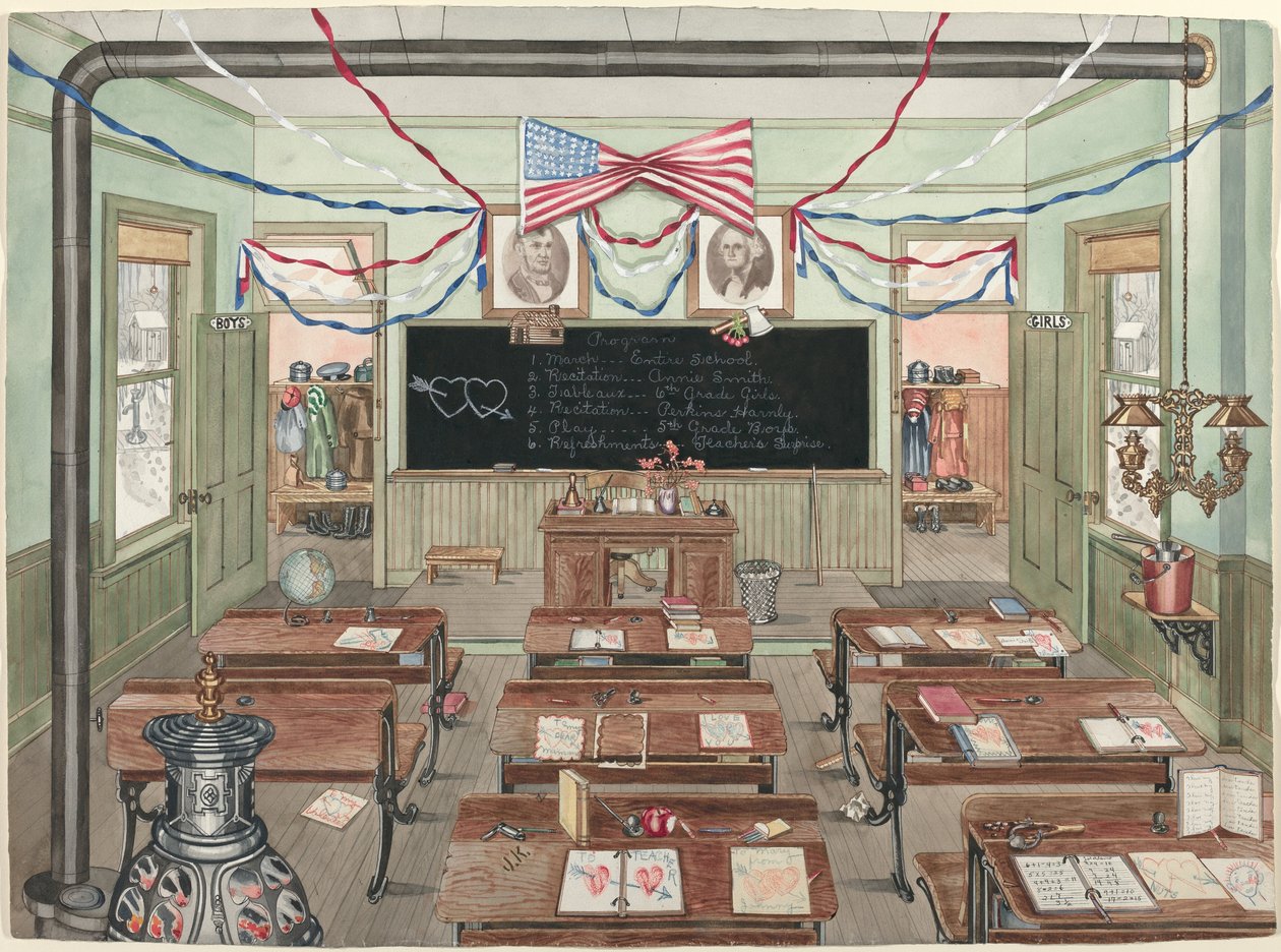 Ländliches Klassenzimmer, 1900, 1935-1942 von Perkins Harnly