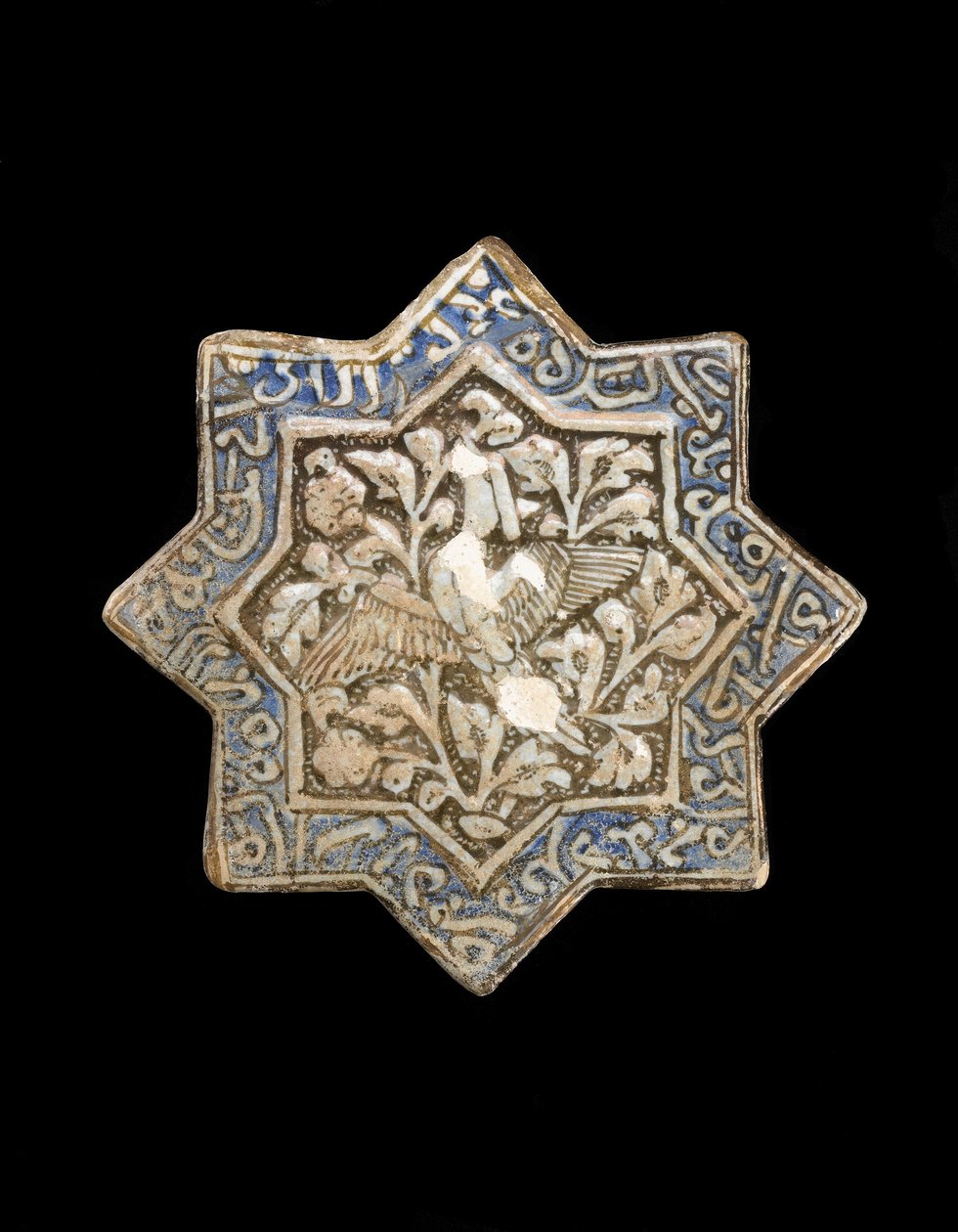 Achtzackige Sternfliese, Iran, Il-Khanid-Dynastie von Persian School