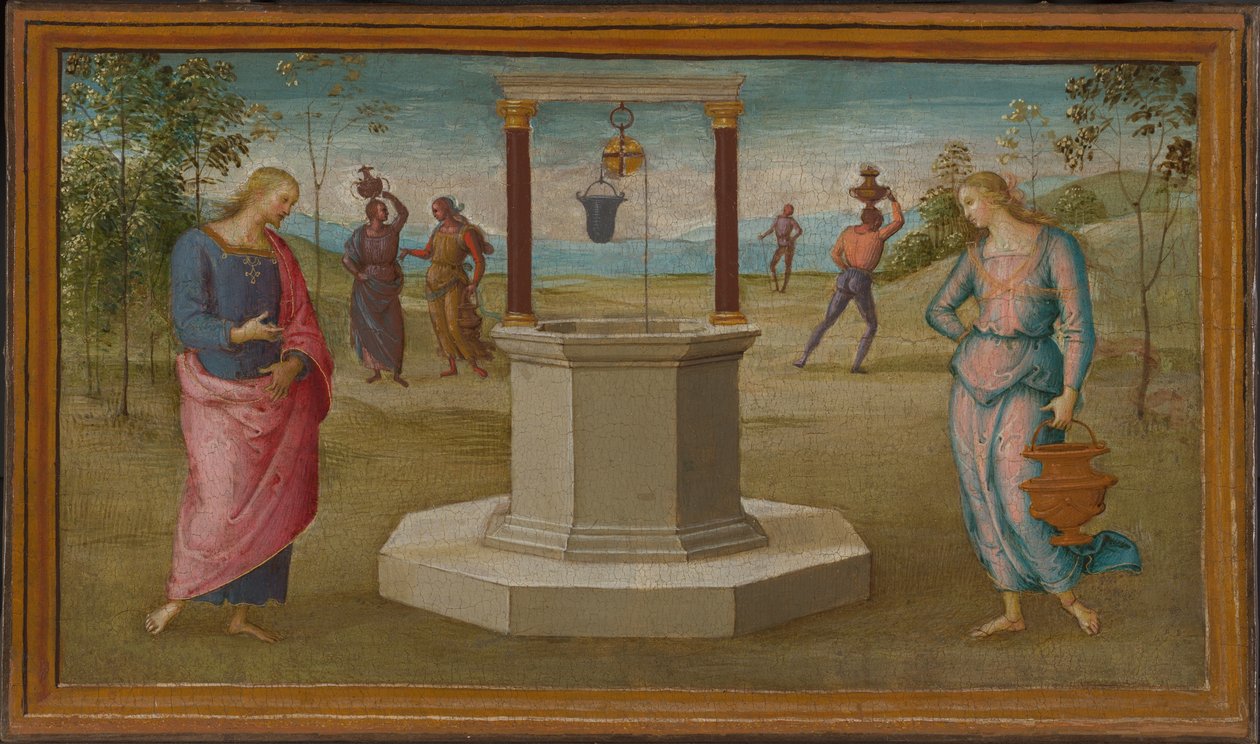 Christus und die Frau von Samaria von Perugino