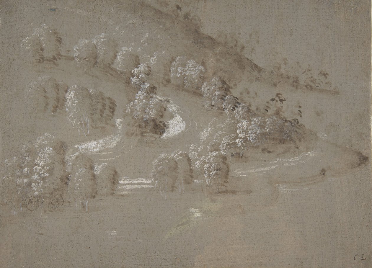 Landschaft recto, Landschaft verso, 1489-90 von Perugino