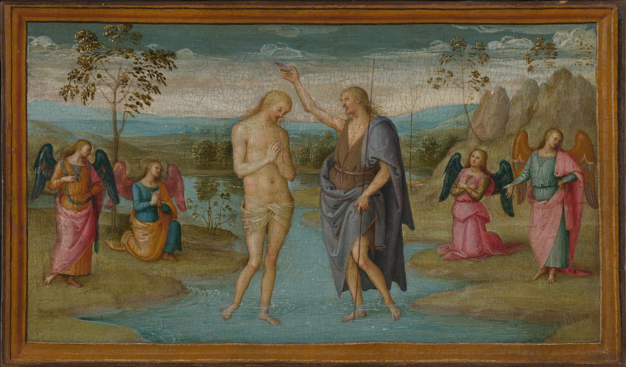 Die Taufe Christi von Perugino