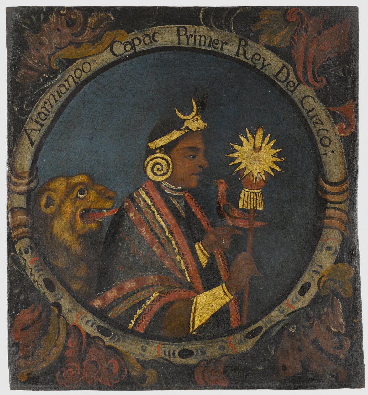 Manco Capac, 1. Inka-König, Mitte des 18. Jahrhunderts von Peruvian School