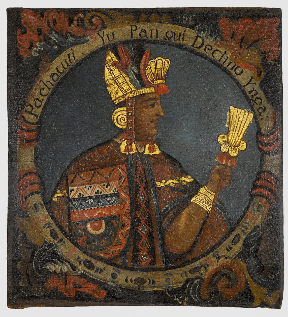 Pachacuti, 10. Inka-König, Mitte des 18. Jahrhunderts von Peruvian School