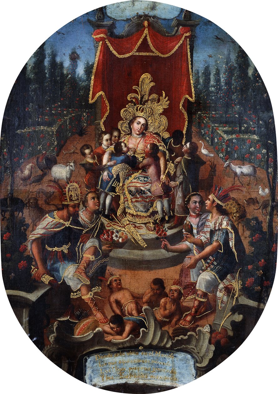 Amerika pflegt spanische Adelsjungen, ca. 1770 von Peruvian School