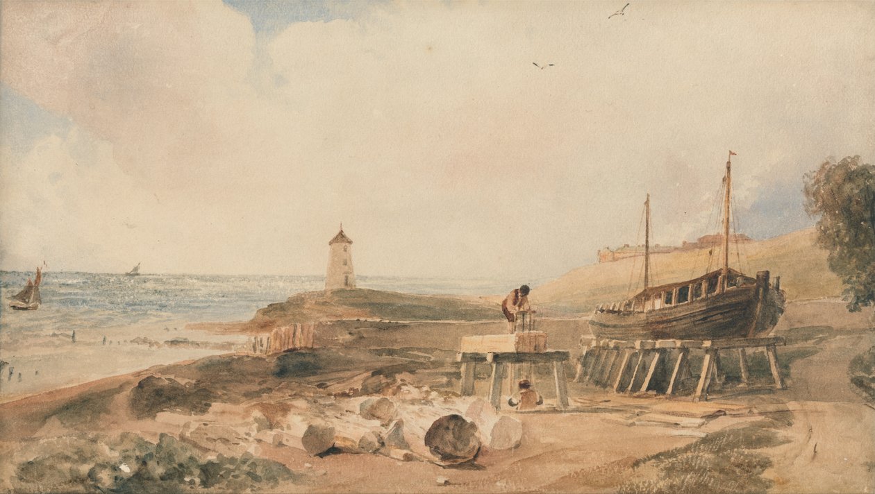 Schiffbau an der Küste von Yorkshire von Peter de Wint