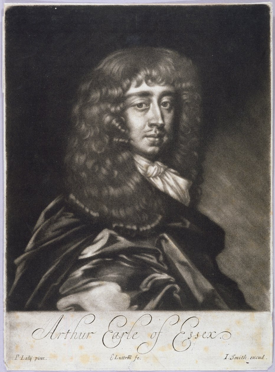 Arthur Capel, Earl of Essex, graviert von Edward Luttrell und John Smith (Mezzotinto) von Peter Lely
