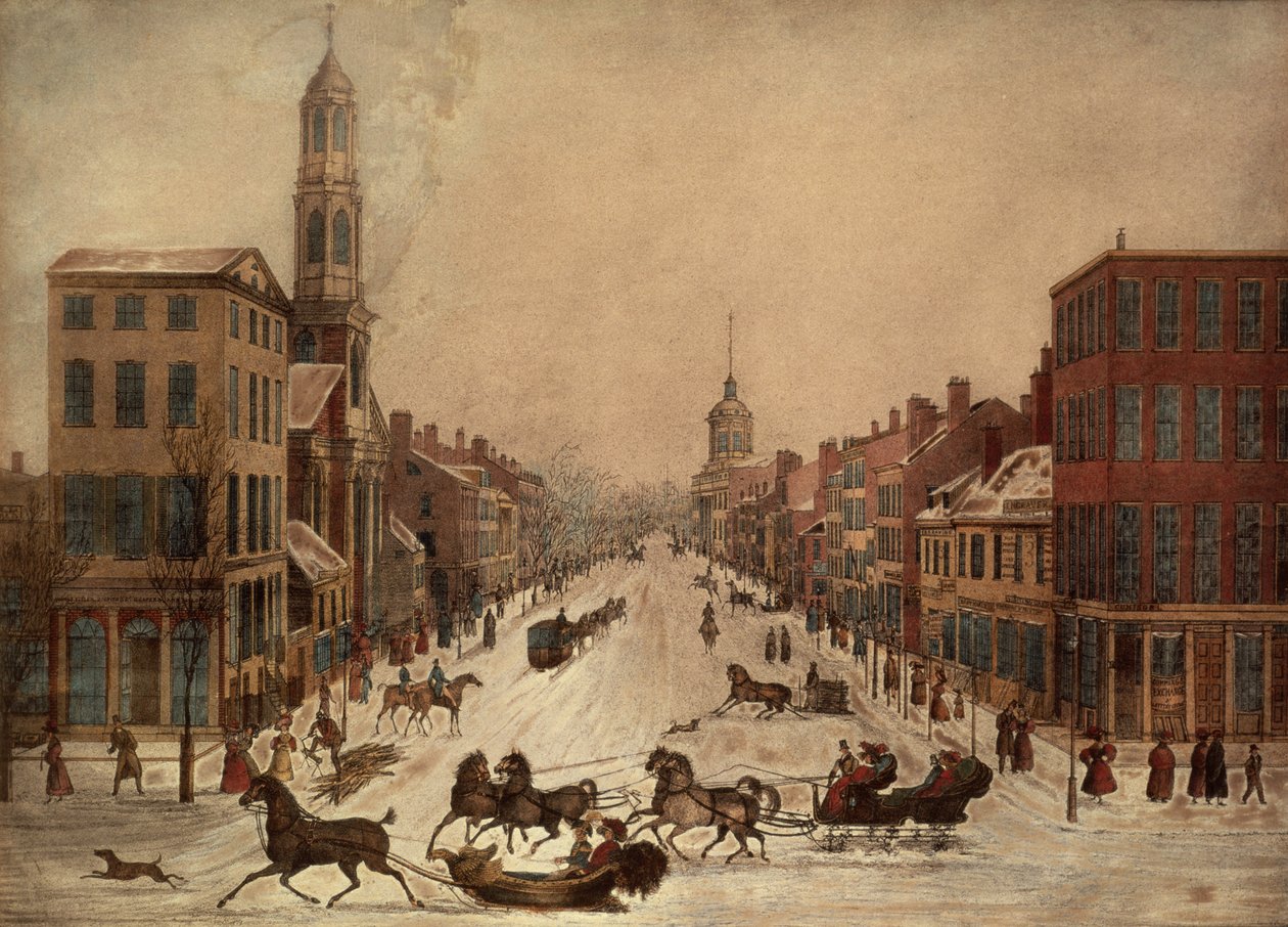 Wall Street im Winter von Peter Maverick
