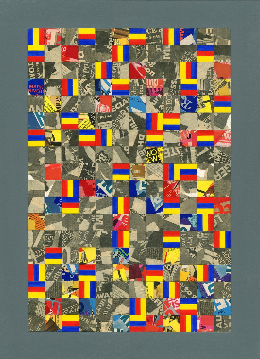 Zeit...Ordnung...Chaos. 1984, Collage von Peter McClure