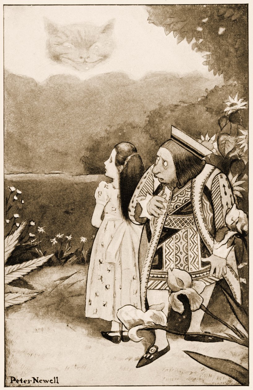 "Schau mich nicht so an", Illustration für Lewis Carrolls Alice im Wunderland, 1901 von Peter Newell
