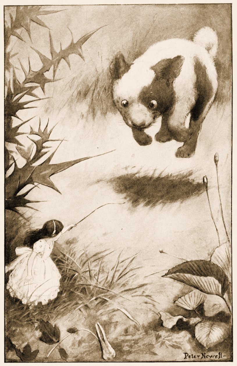 Der Welpe sprang in die Luft (Illustration aus 