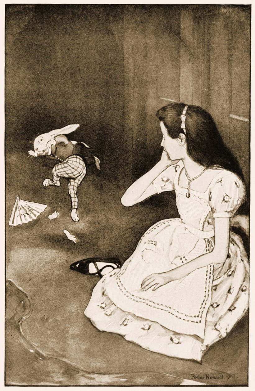 Das Kaninchen erschrak heftig (Illustration aus 