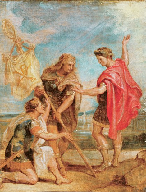 Konstantin erhält das Standard mit dem Monogramm Christi als kaiserliches Zeichen von Peter Paul Rubens