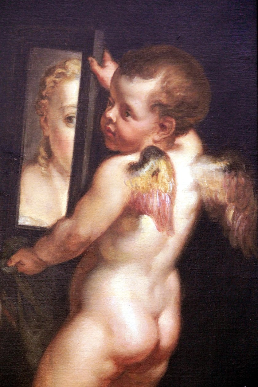 Amor mit einem Spiegel (Detail) von Peter Paul Rubens