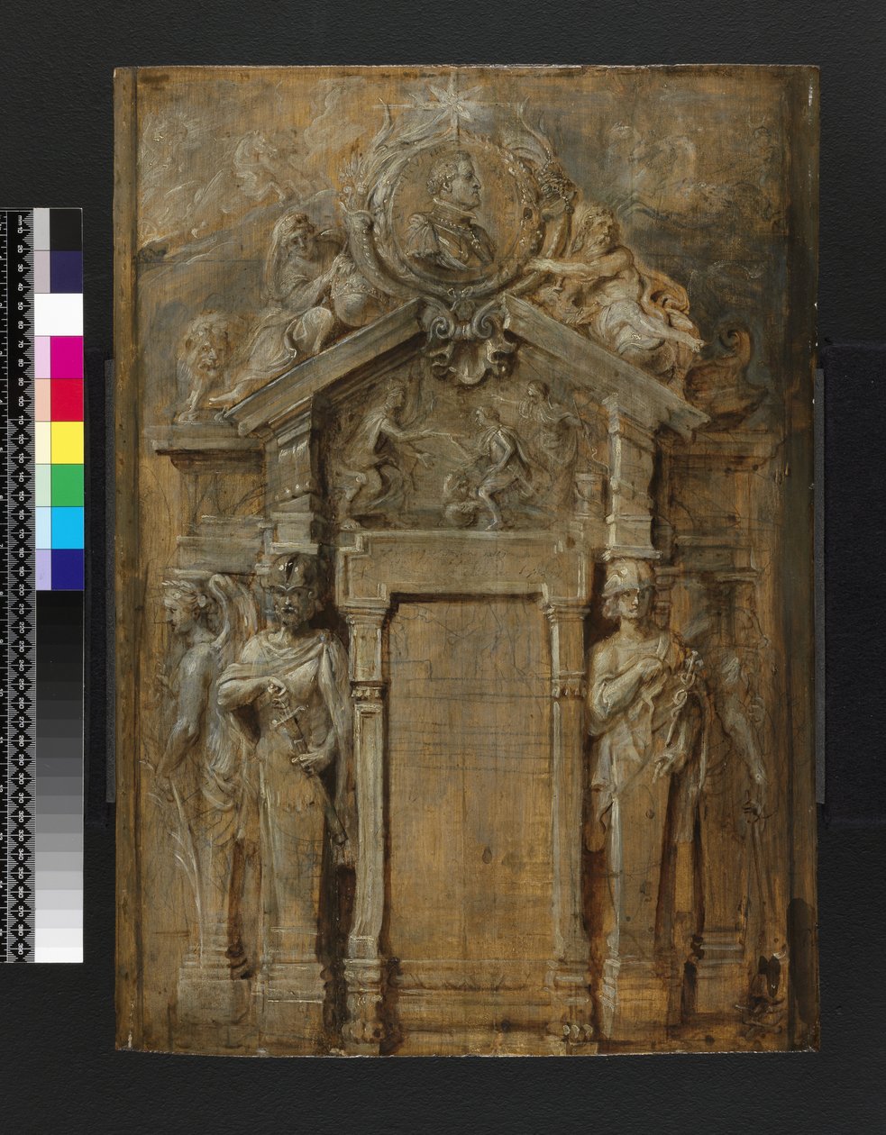 Entwurf für die Titelseite der Pompa Introitus...Ferdinandi, ca. 1638 von Peter Paul Rubens