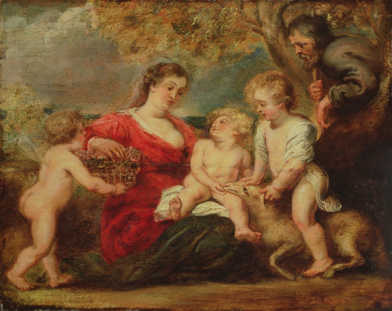 Heilige Familie in einer Landschaft von Peter Paul Rubens