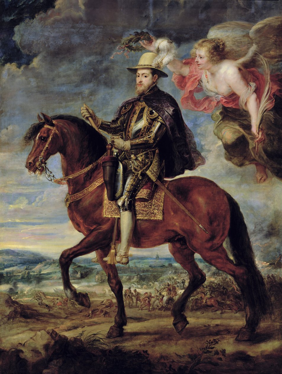 Philipp II. (1527-98) von Sieg gekrönt, 1628 von Peter Paul Rubens
