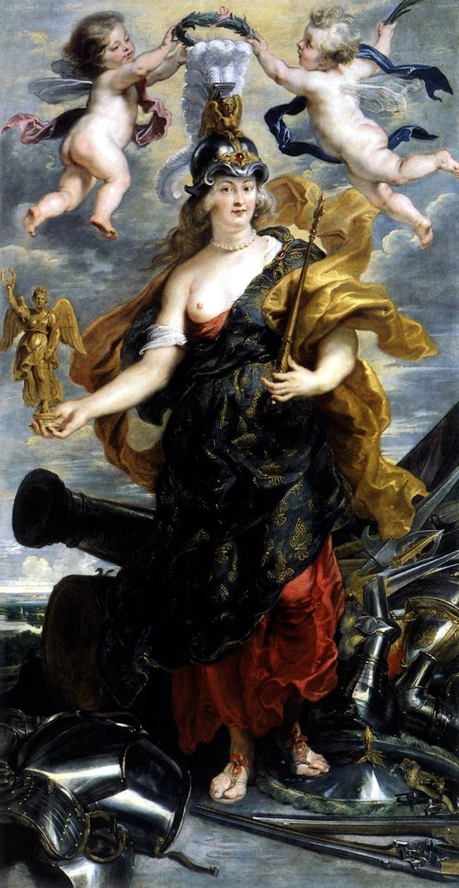 Porträt von Marie de Médicis als triumphierende Königin oder Porträt von Marie de Médicis als Bellone von Peter Paul Rubens