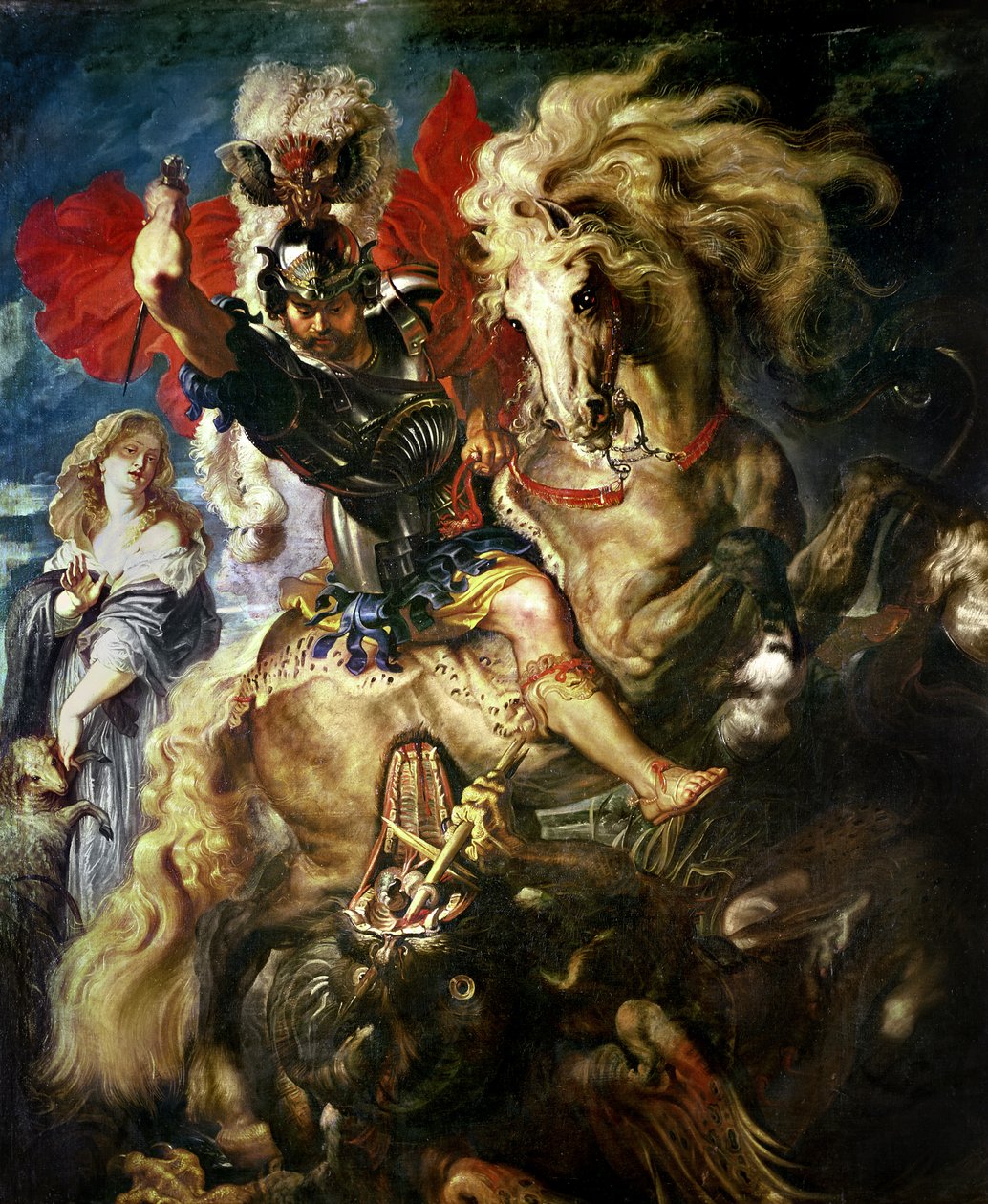 St. Georg und der Drache, ca. 1606 von Peter Paul Rubens