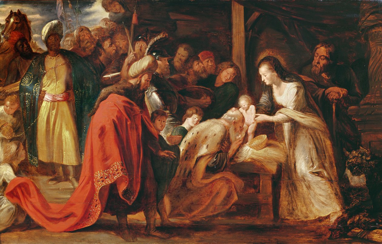 Die Anbetung der Könige, ca. 1617-18 von Peter Paul Rubens