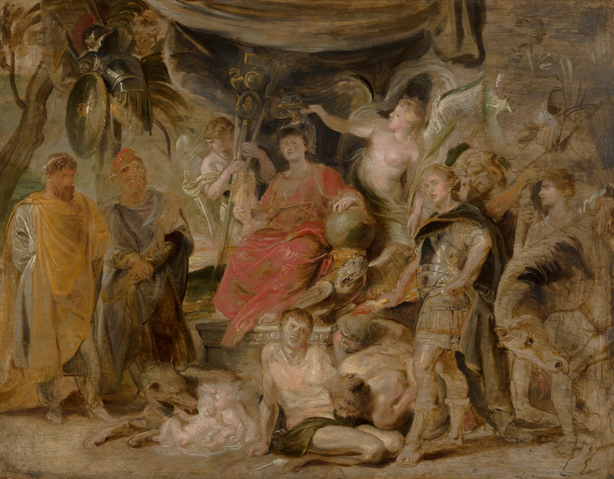 Der Triumph von Rom: Der junge Kaiser Konstantin ehrt Rom, um 1622-23 von Peter Paul Rubens