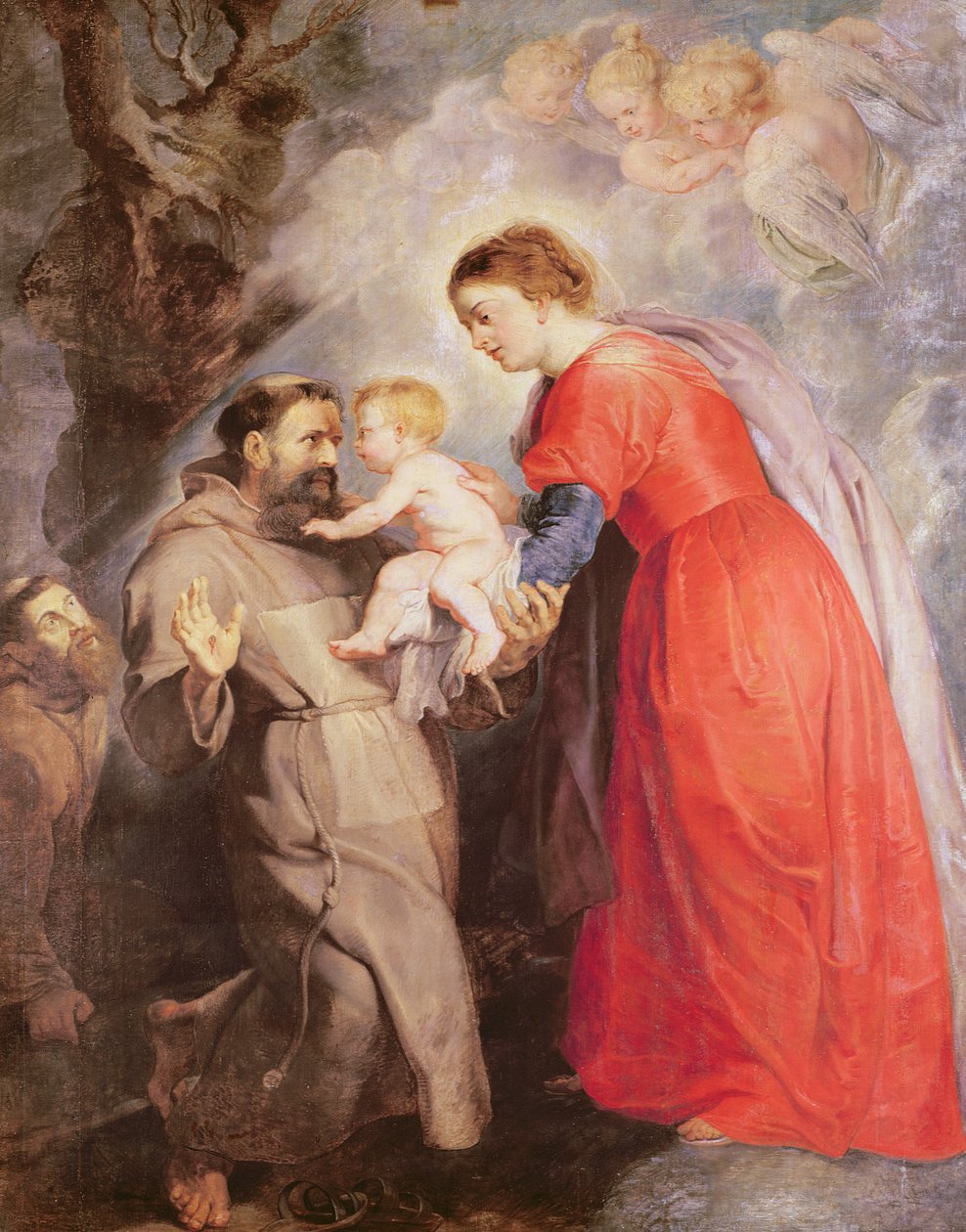 Die Jungfrau präsentiert das Jesuskind dem heiligen Franziskus, 1618 von Peter Paul Rubens